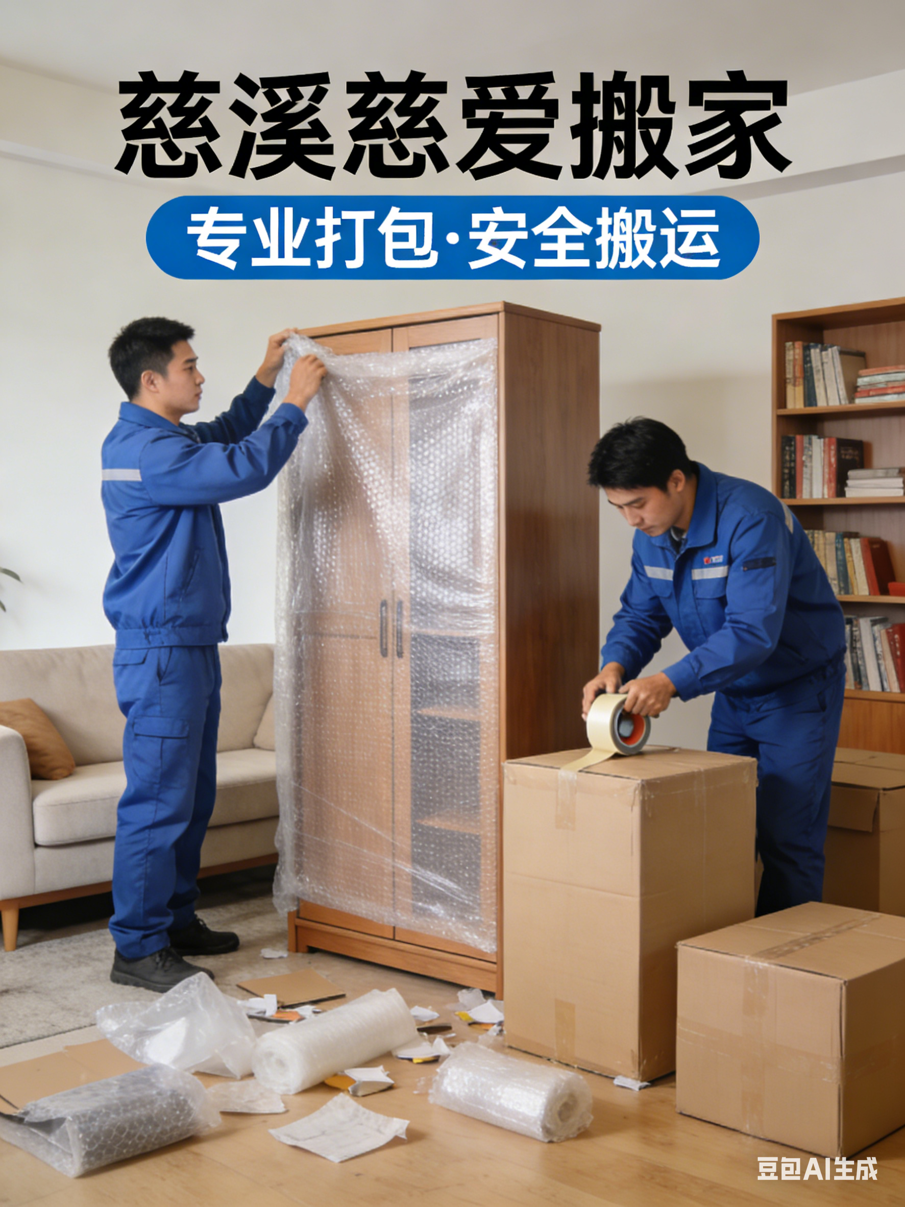 慈溪搬家公司慈爱搬家，全域网点覆盖，30分钟快速响应